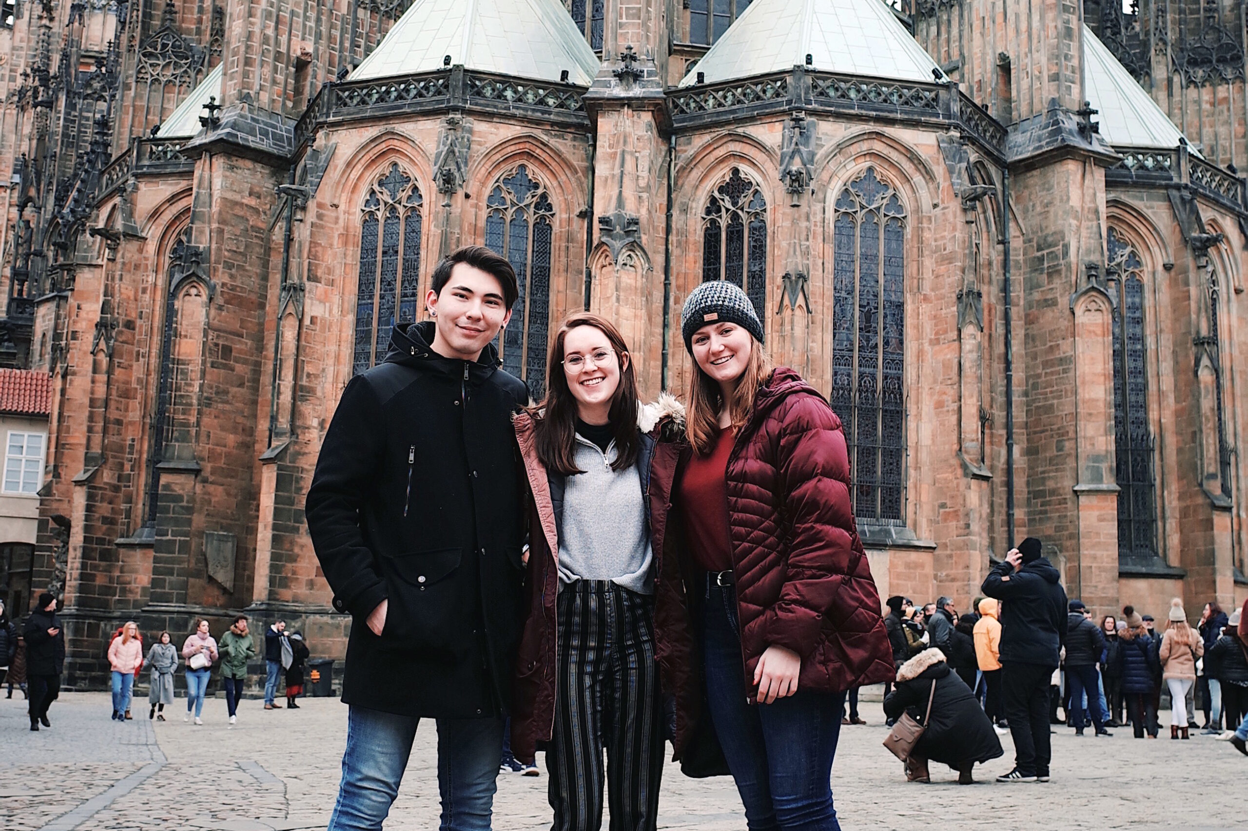 Jessica Butchley with friends in Berlin, Germany
