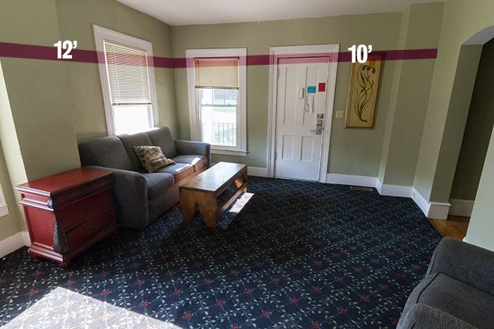 Living area in 507 Erie Street Apartments