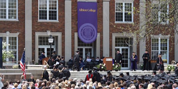 The commencement stage.