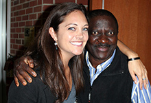 Two people standing next to each other.