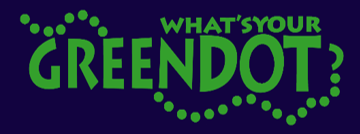 Rectangle green dot banner with blue background for your email signature