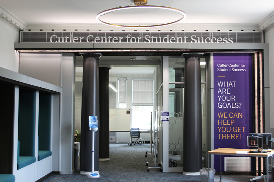 Cutler Center entrance in Stockwell Library, Albion College