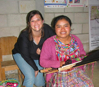 Dr. Meghan Farley Webb with a member of the Maya community of Guatemala.