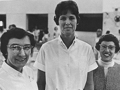 Char Duff, Dagmar (Dean) Ketchum, Betty Beese (left to right) 