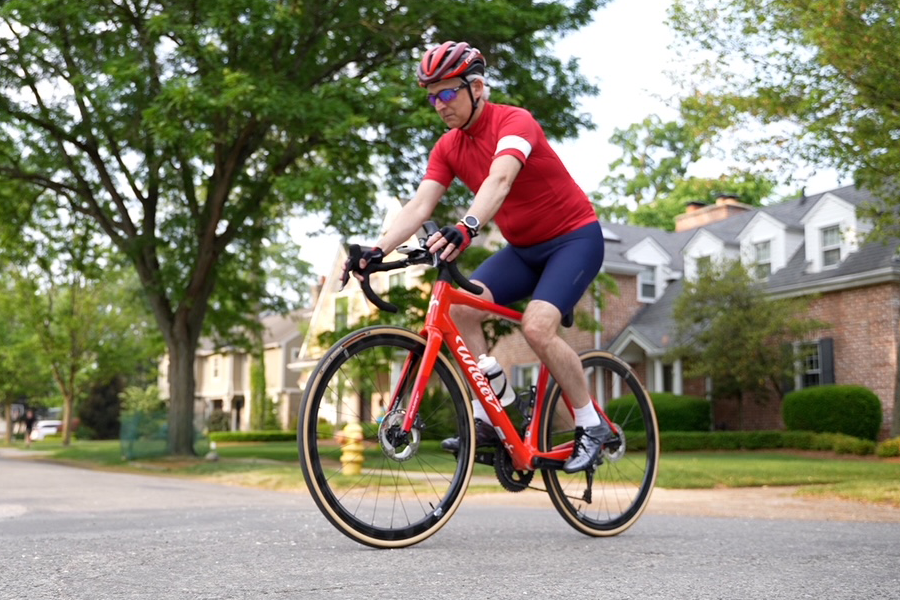 Tim ward on his bike