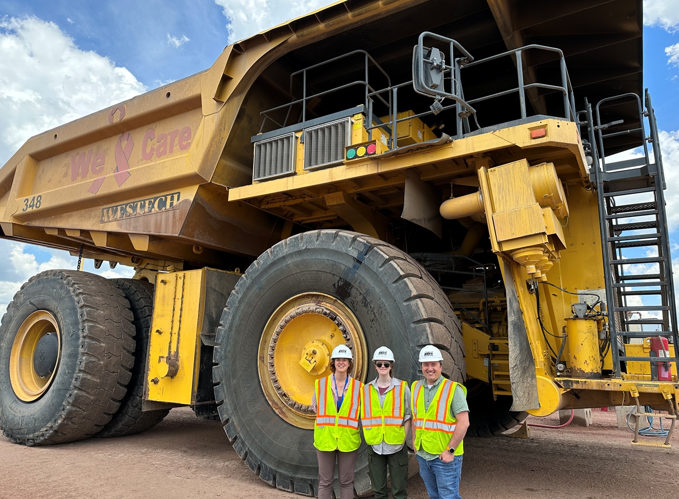 Paige McDowell with Dr. Strzelecki and Dr. Menold at Los Alamos